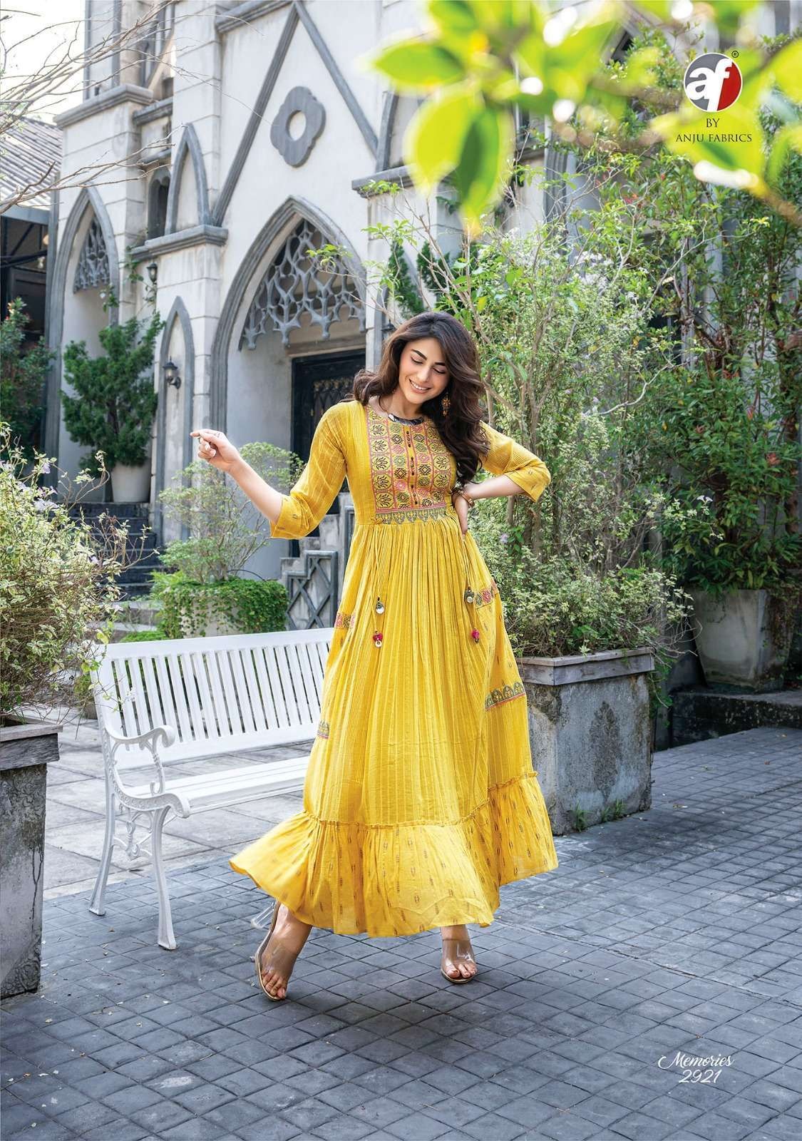 Mesmories Vol 4 By Anju Wholesale Long Anarkali Kurtis Orders In India